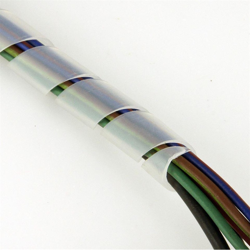 White Spirap Cable Binding Medium For 9 -20mm Per Metre