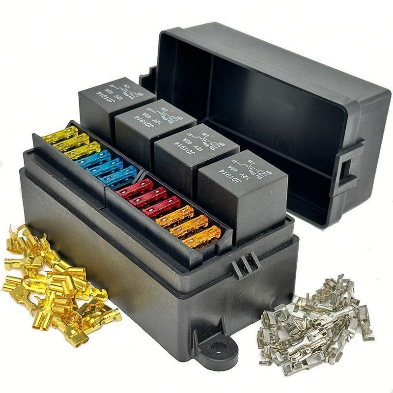 12 Way Fuse Box With 4 Relays