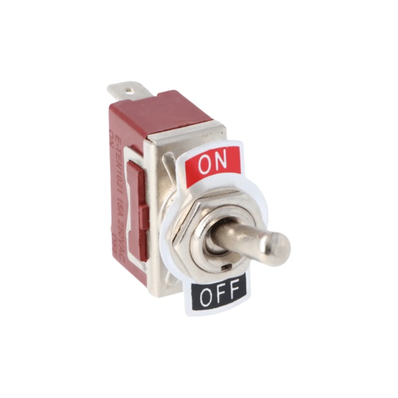 15 Amp Chrome Toggle Switch Single Pole OFF-ON Single Pole OFF-ON