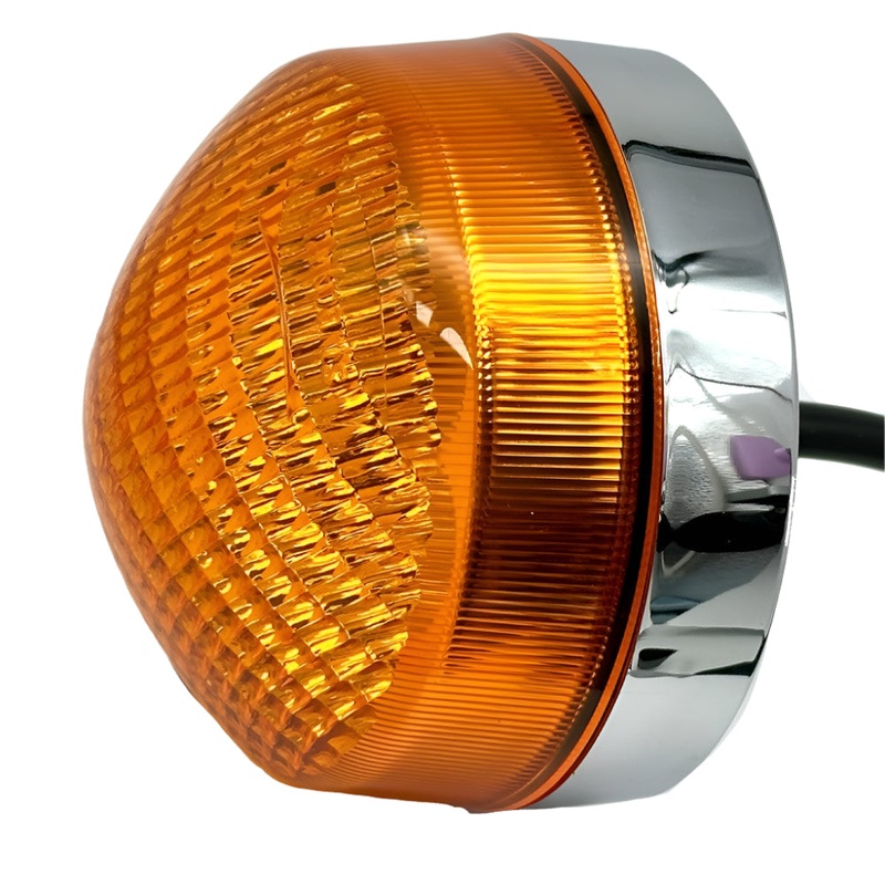 83mm Chrome Bezel LED Lamps Lucas Replacement Indicator Clear Lens