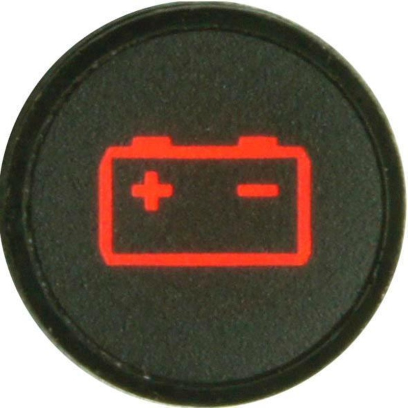 Black Bezel Hidden Legend Warning Light for Various Applications BATTERY/IGNITION