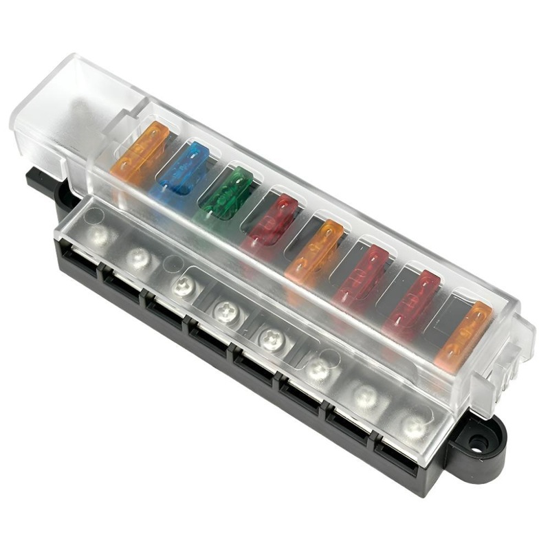 Distribution Blade Fuse Box 8 Way With Cover