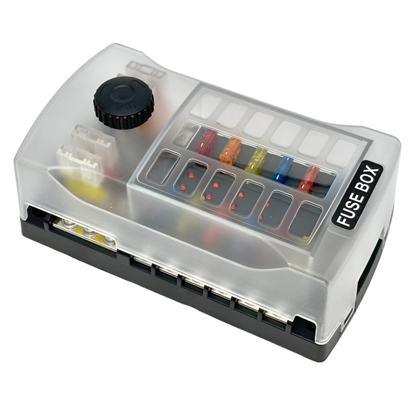 LED Indicating 12 Way Blade Fuse Box