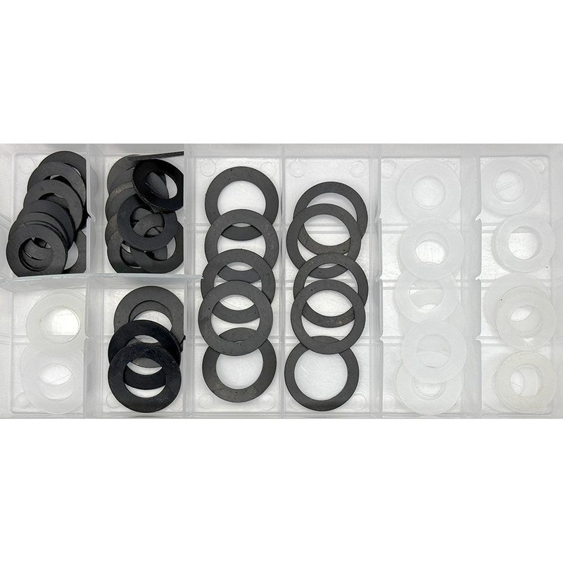Sealing Washer Pack Rubber and Nylon 60 Piece