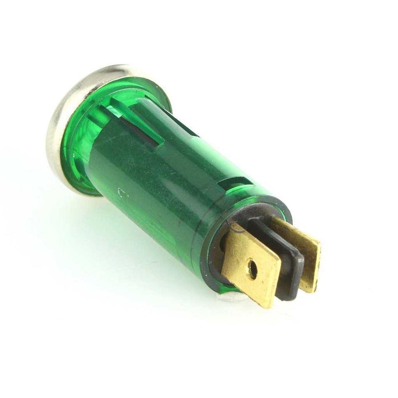 Small Chrome Bezel Warning Light Series - Rear Fog, Indicator, Brake, ECU, and More Amber Fog Warning Light