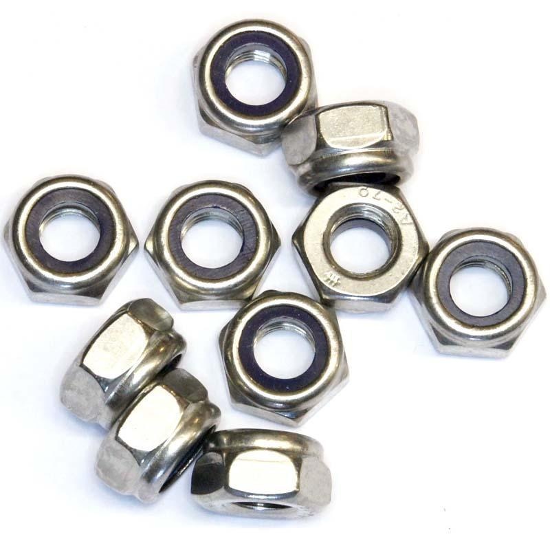 Stainless Nyloc Nuts Pack Of 10 - Various Sizes M3