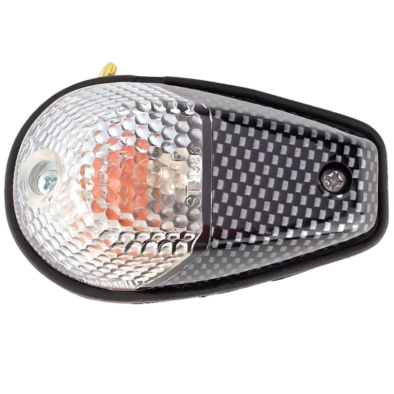 Wing Mount Indicators Carbon/Clear Lens 92mm