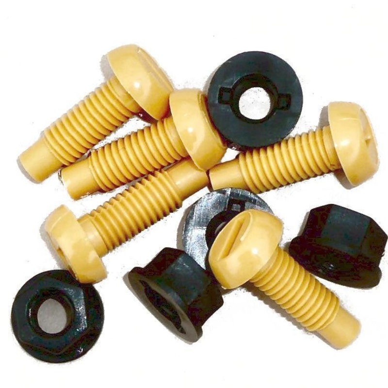 Yellow Number Plate Bolts With Nut Pack Of 5