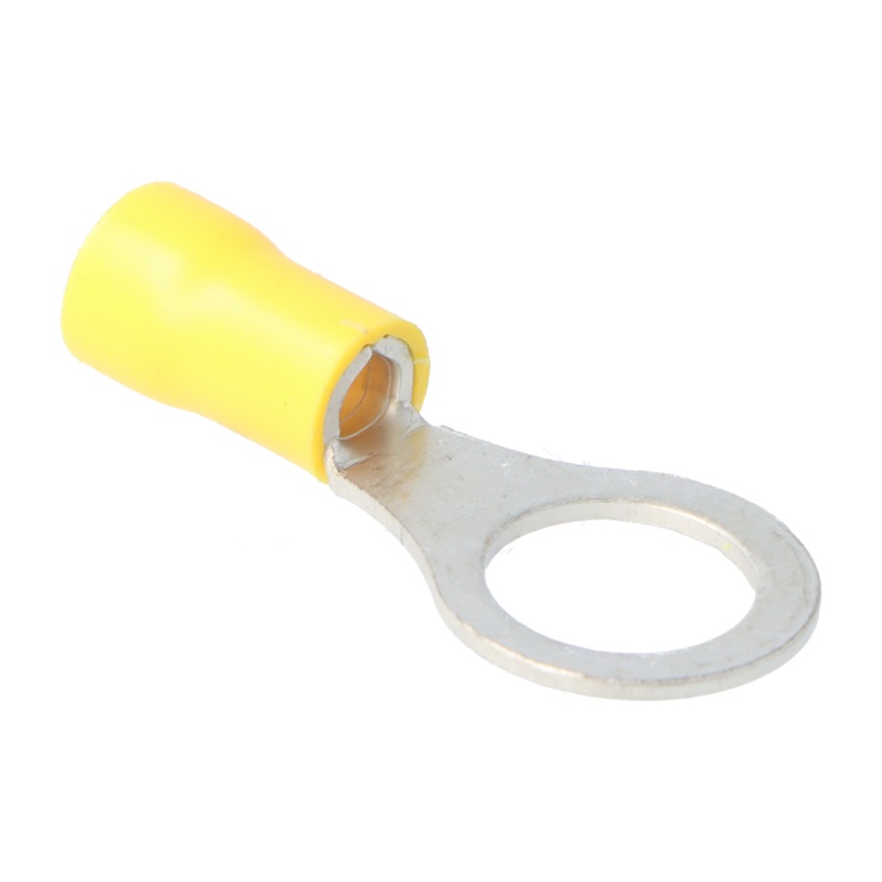 Yellow Pre Insulated Crimp Ring Terminals 10mm 50pcs
