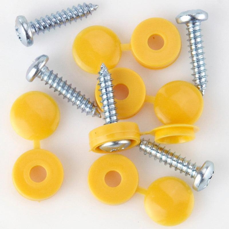 Yellow Washer/Cap & Screw Pack Of 5