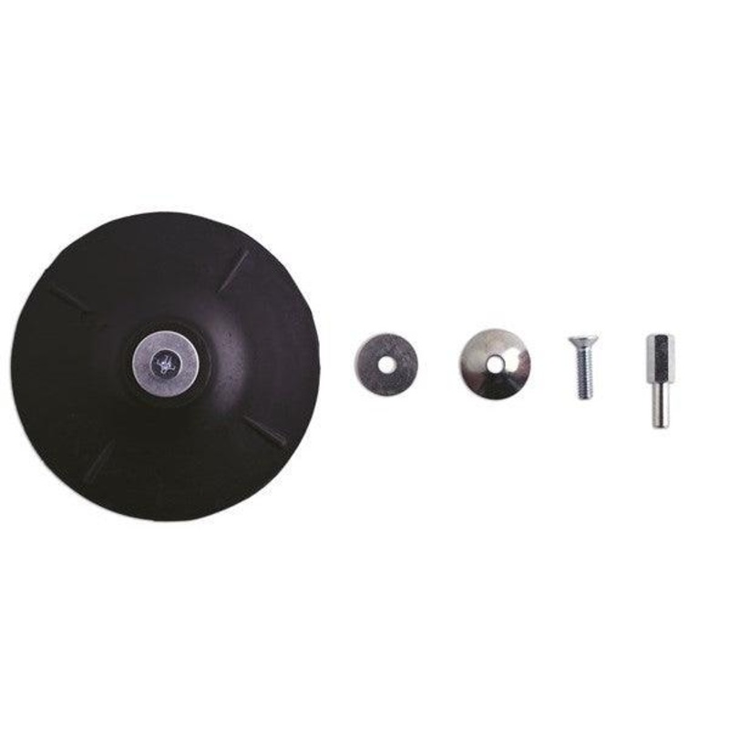 125mm Rubber Backing Pad with 6mm Arbor for Sanding & Polishing