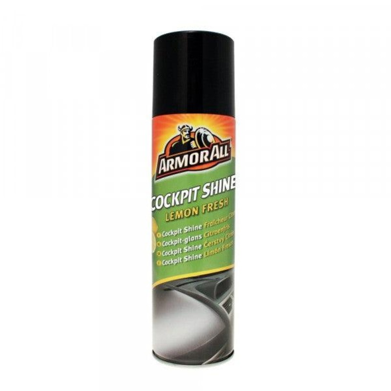 Armor All Cockpit Shine 500ml - Cleans, Restores & Freshens Car Interior Lemon Fresh