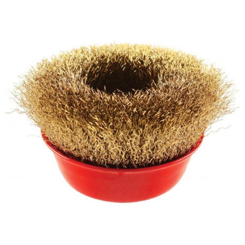 Crimped Wire Cup Brush - M10 and M14 Arbor, 75mm and 100mm Diameter M10 75mm
