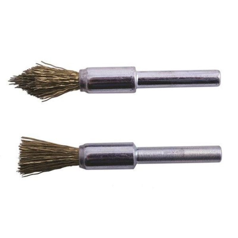 Engine Carbon Cleaning Brush Set - 2 Piece, Brass Coated, 15mm