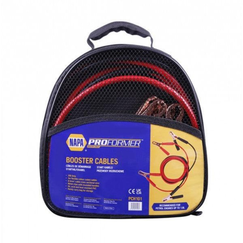 Heavy-Duty Booster Cables 8.5mm x 3m with Carry Bag