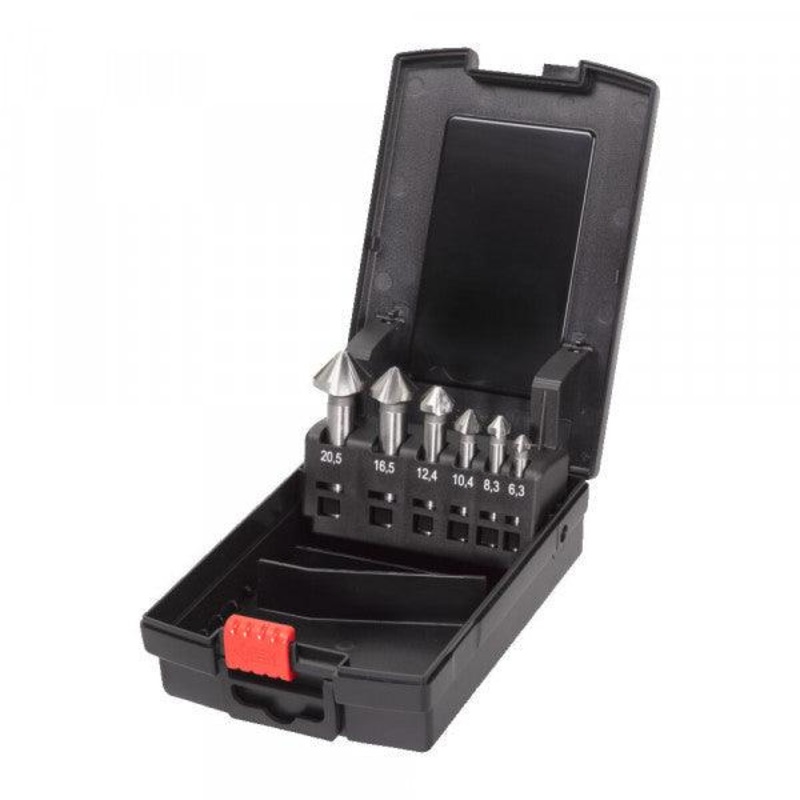 Milwaukee 6-Piece HSS Countersink Set for Deburring and Countersinking (DIN 335C)