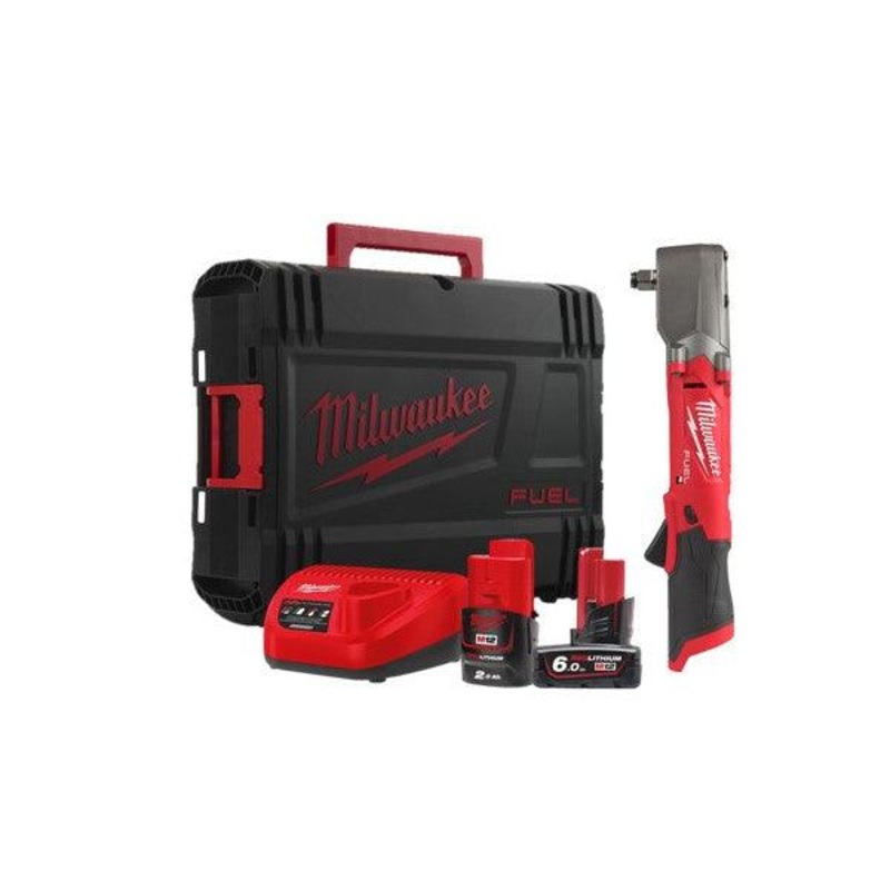 Milwaukee M12 FUEL 1/2" Right Angle Impact Wrench Kit with Batteries & Charger