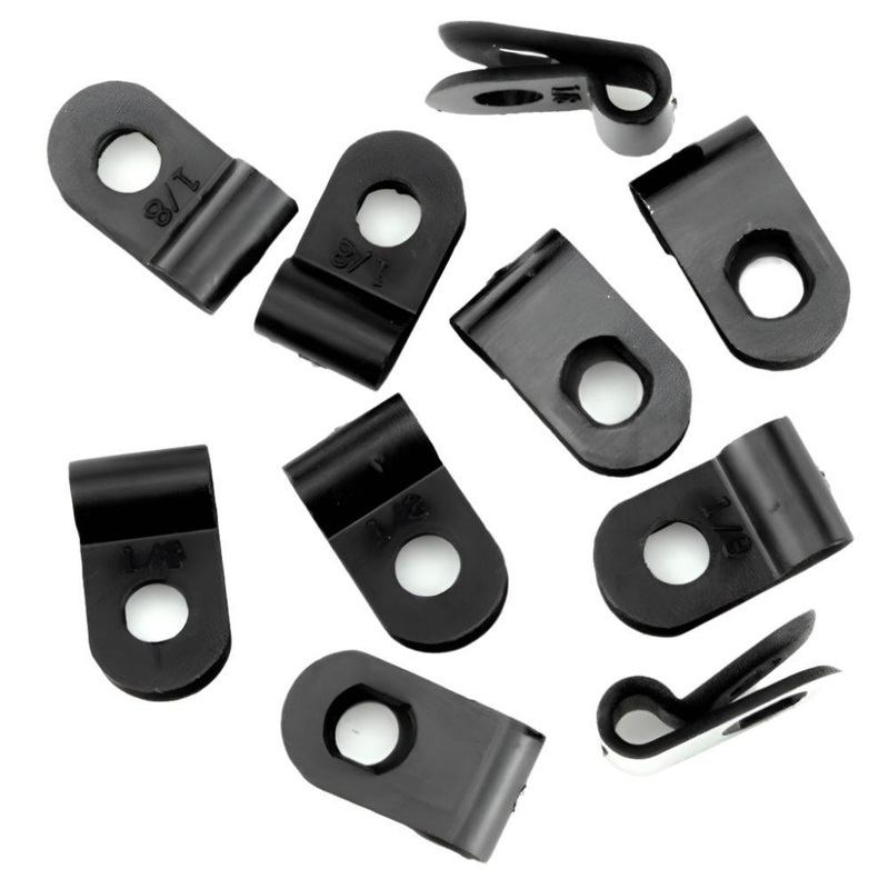Nylon P-Clips Pack of 10 - Various Sizes 3mm