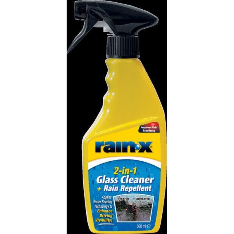 Rain-X Glass Cleaner & Rain Repellent 500ml - Crystal Clear Visibility