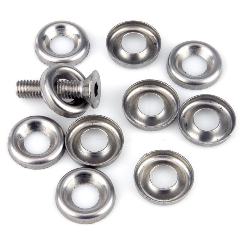 Raised Stainless Screwcups Pack of 10 M3