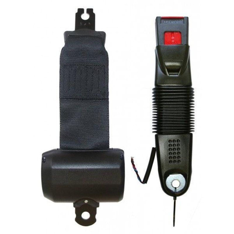 SECURON Retracting Lap Seat Belt - Black | Universal Fit