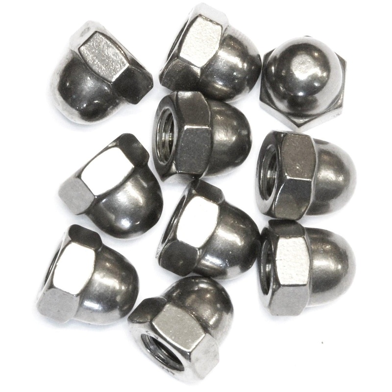 Stainless Acorn Nuts Pack Of 10 - Various Sizes M4