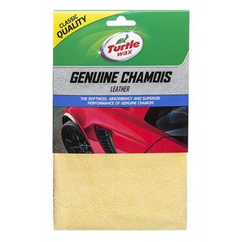 Turtle Wax Genuine Chamois Leather 3 sq ft - Ultra Soft & Absorbent Car Drying Cloth