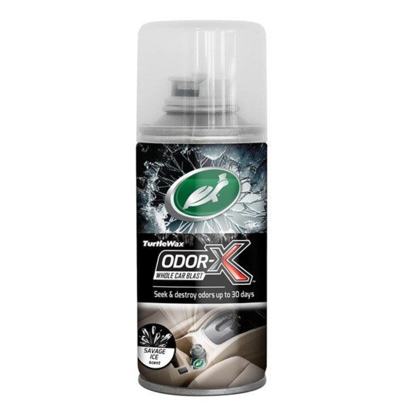 Turtle Wax Odor-X Whole Car Blast 100ml - Air Freshener & Odour Eliminator Savage Ice