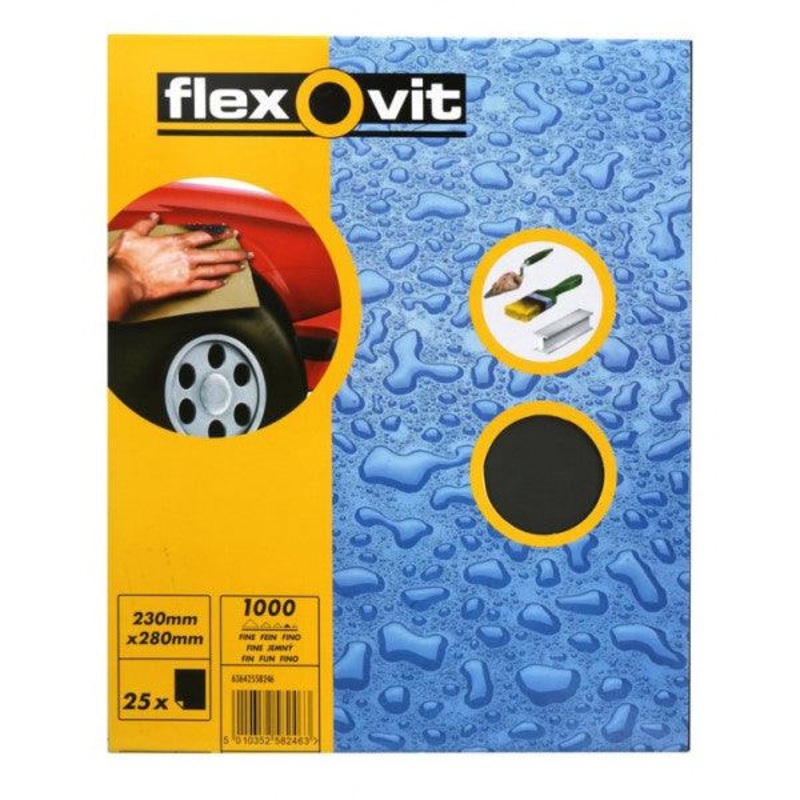 Wet & Dry Abrasive Paper and Sandpaper Sheets (Pack of 25) P1500