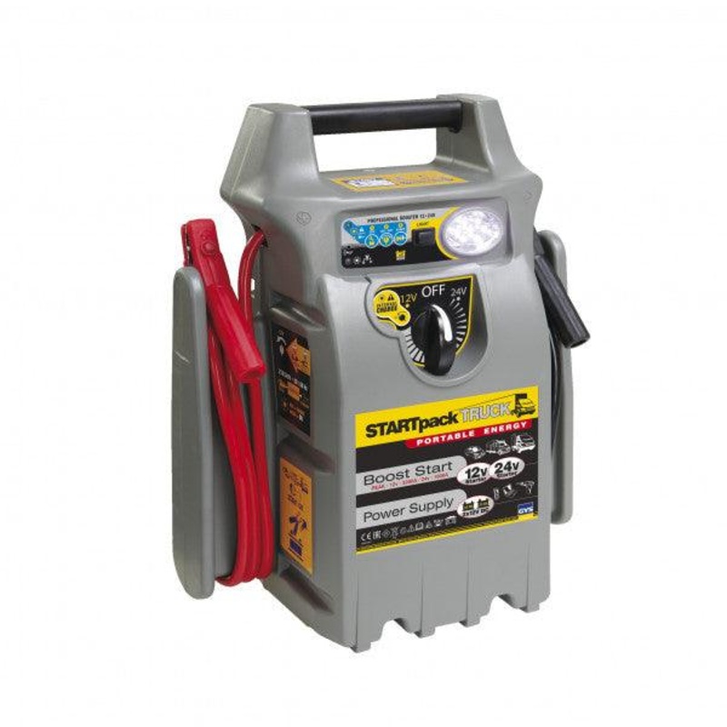 GYS Startpack Truck Booster Pack 12/24V - Powerful Jump Starter for Cars, LGVs & HGVs