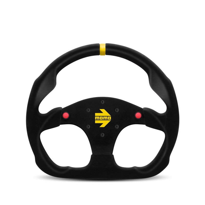 MOMO 320mm Suede Racing Steering Wheel with Buttons