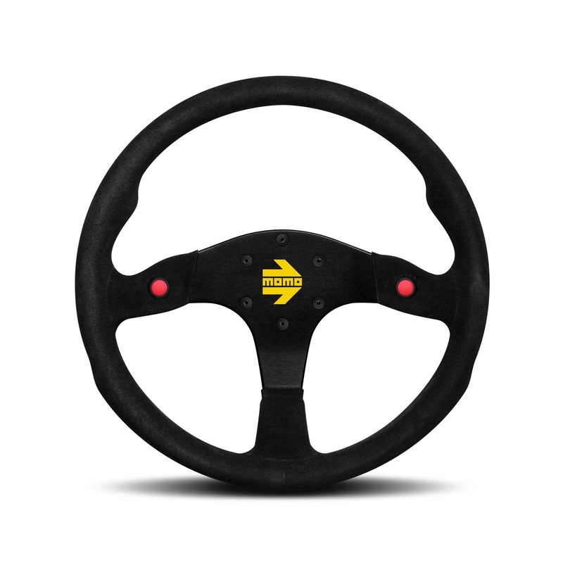 MOMO MOD. 80 Racing Steering Wheel - Black Suede - 350mm