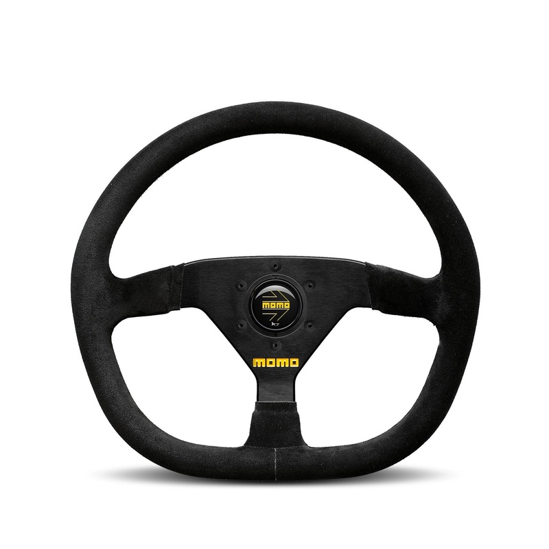MOMO MOD.88 Flat Bottom Racing Steering Wheel 350mm - Black Suede