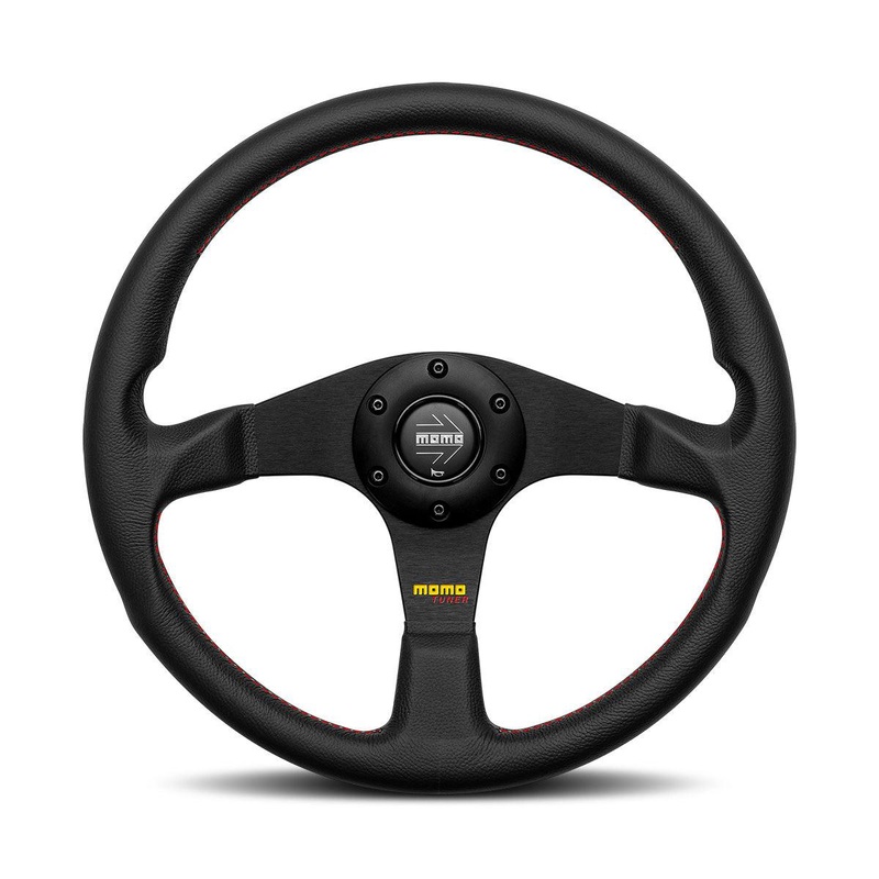 MOMO Tuner Black Leather Steering Wheel 350mm