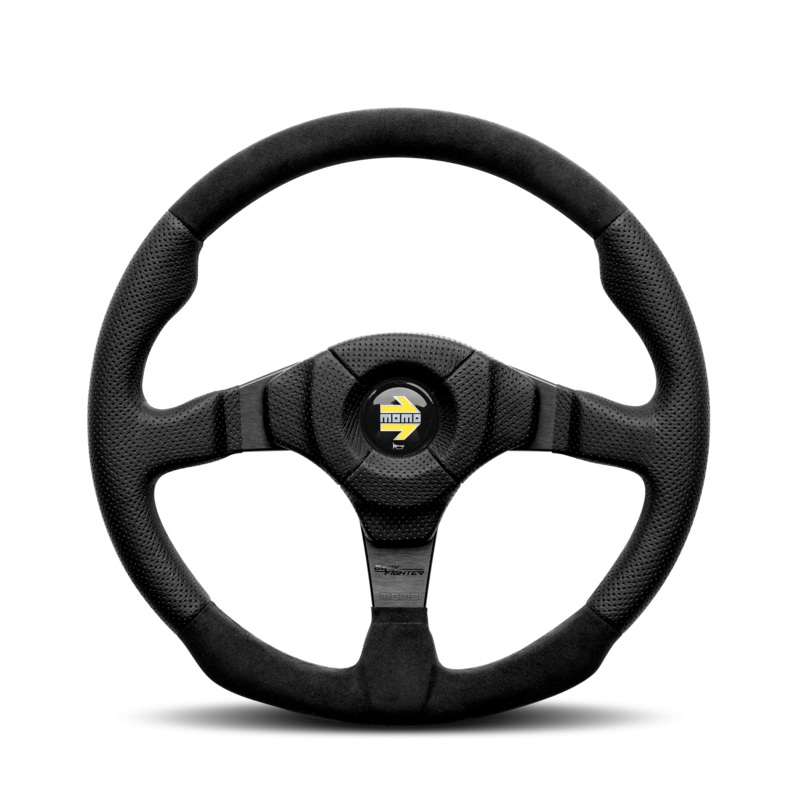 MOMO Dark Fighter 350mm Leather/Wood Steering Wheel