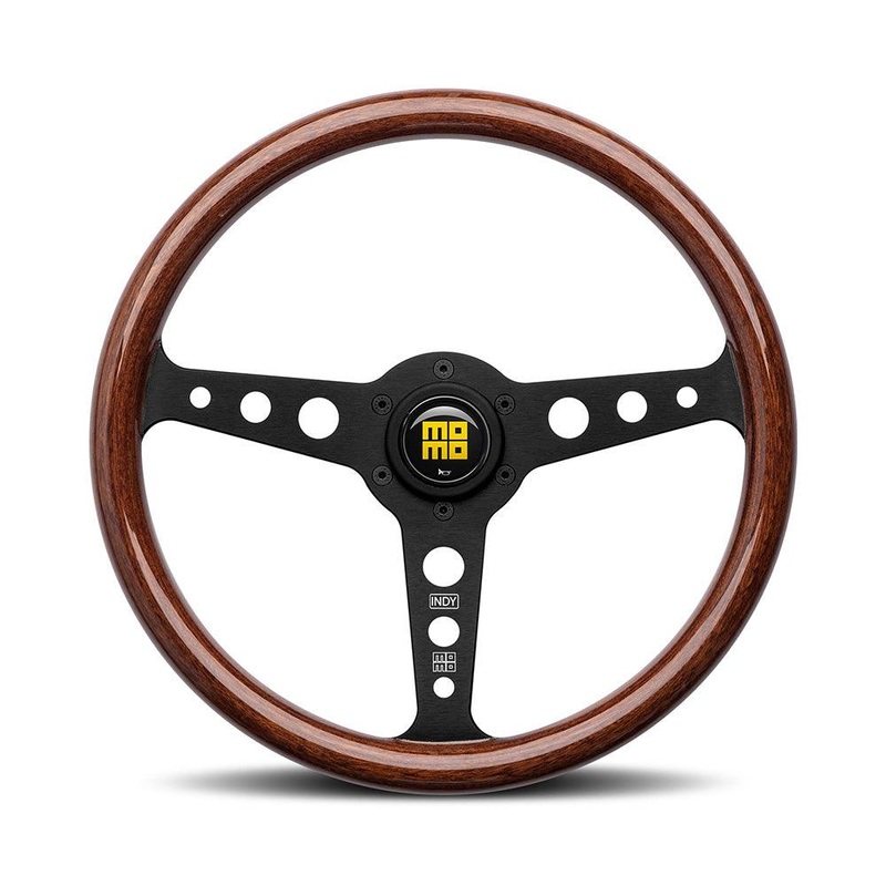MOMO Indy Heritage 350mm Mahogany Wood Steering Wheel