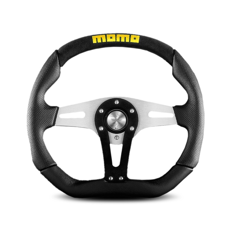MOMO Trek Steering Wheel - Black Alcantara/Leather 350mm