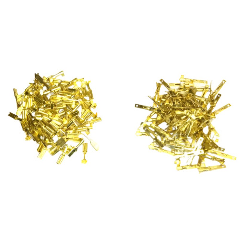 1/8" Brass Spade & Open Barrel Terminals  200pcs (No Covers)