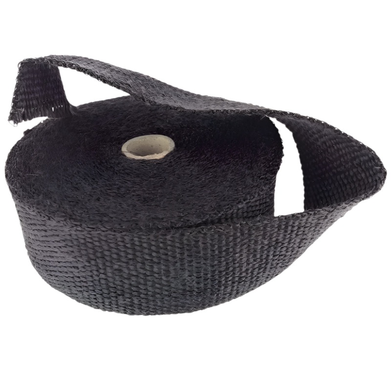 10 Metres of 2" Wide Exhaust Wrap with Colour Options Black