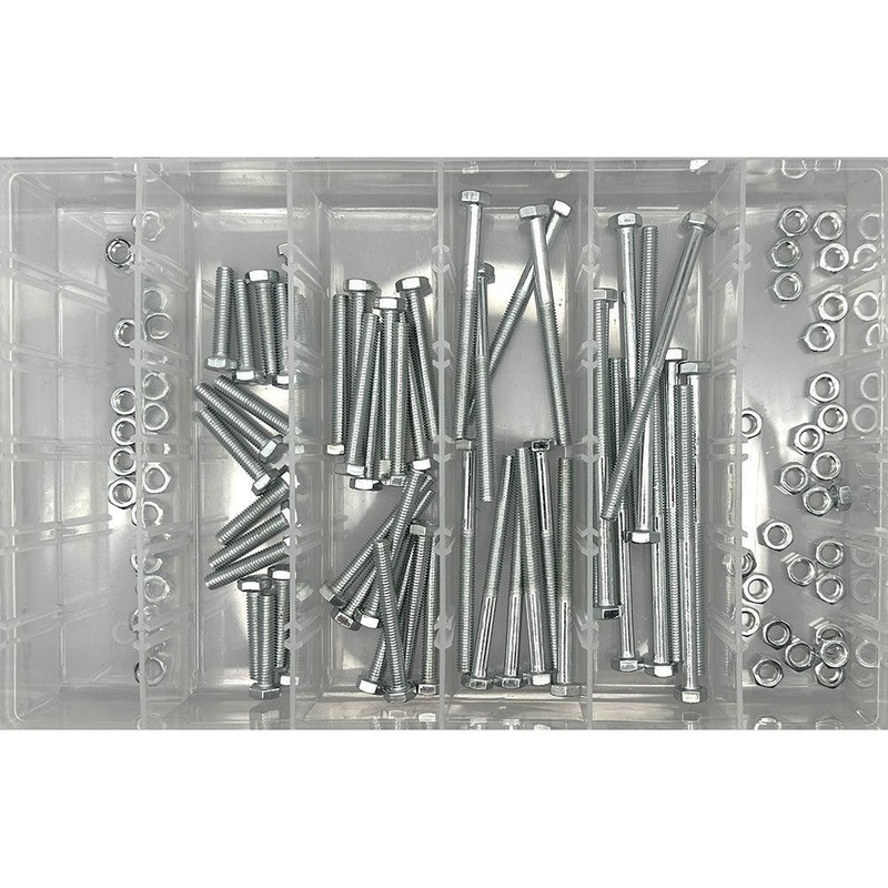 100 Piece M6 Nut And Bolt Pack