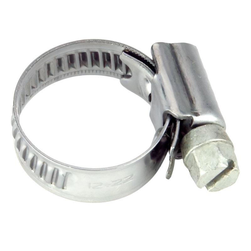 12mm - 22mm Narrow Band Stainless Steel Hose Clip