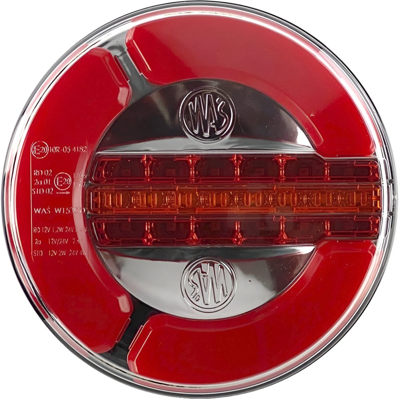140mm LED Round Stop Tail and Sequencing Indicator Lamps Pair