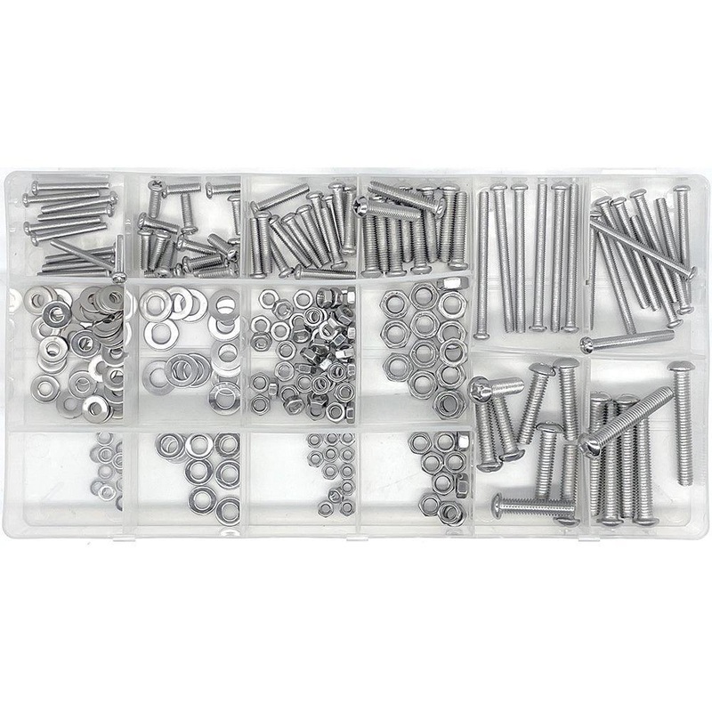 246 Piece Stainless Nut and Bolt Pack