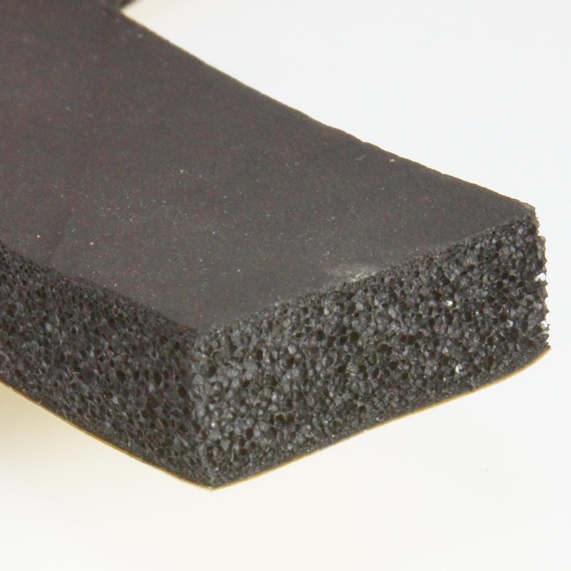 25 x 10mm Self Adhesive Foam Rubber Strip Per Metre