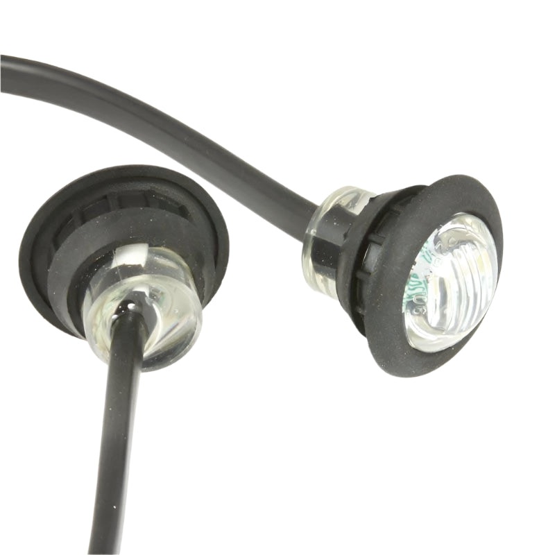 28mm LED Clear Lens Red Light Pair