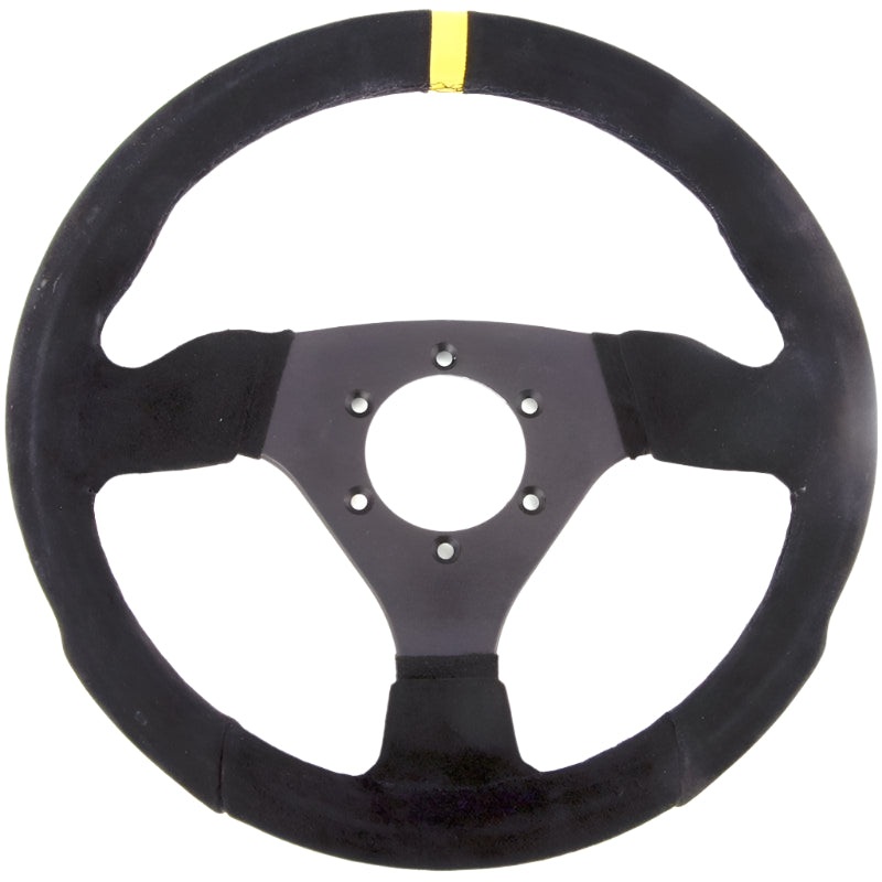 300mm Black Suede Steering Wheel