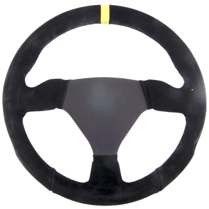 300mm Undrilled Black Suede Steering Wheel