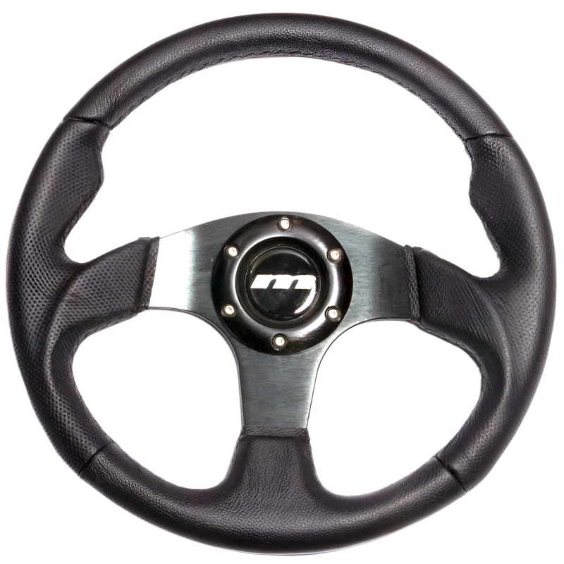 320mm Steering Wheel Brushed Black Aluminium