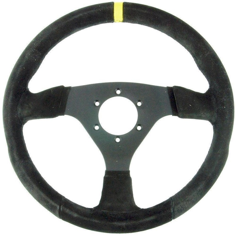 330mm Black Suede Steering Wheel