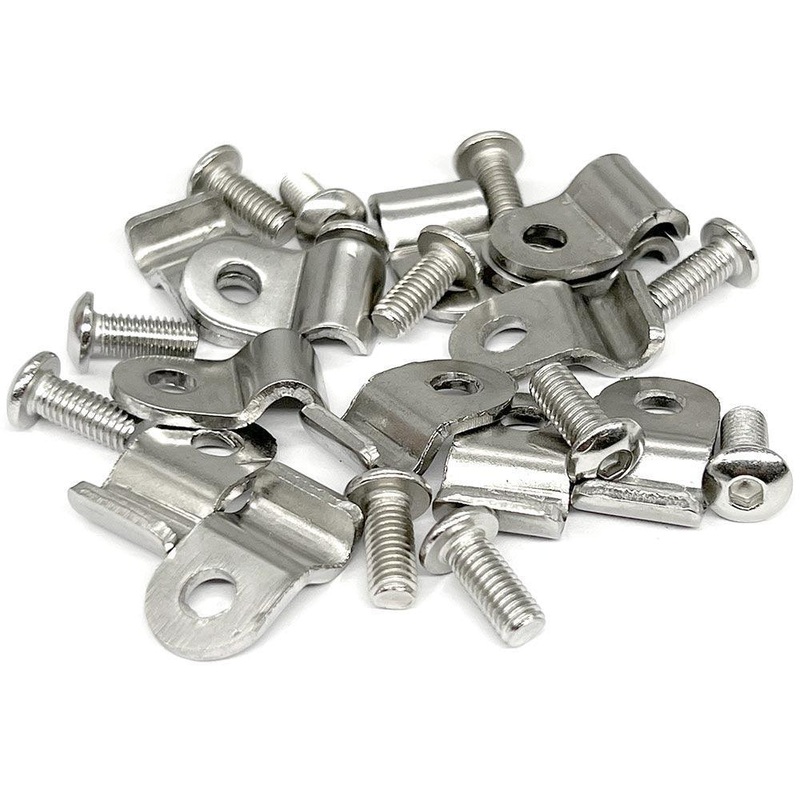 Stainless Saddle Clamps Pack of 12  3/16 or 1/4" 3/16"